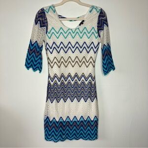 Fresh of LA chevron lace crochet dress S